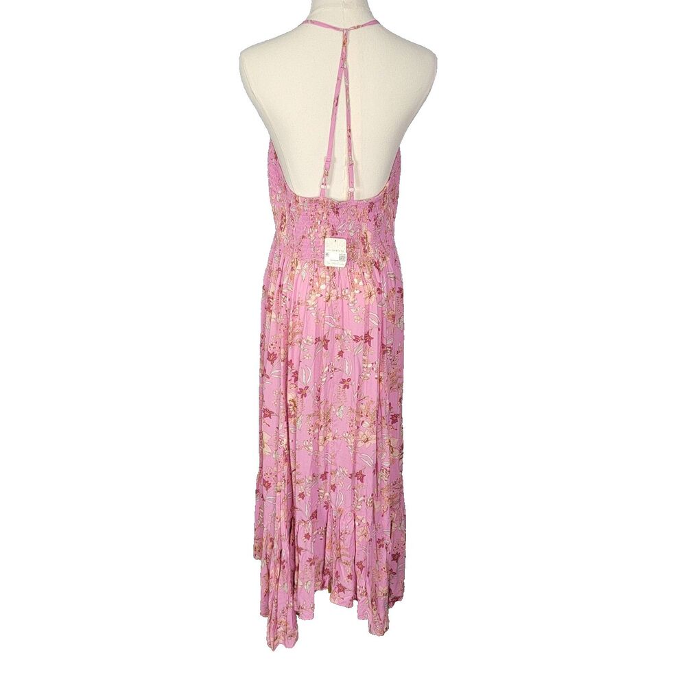 Free People Dress Size L Heat Wave Pink New with Tag Lightweight Flowy Midi Maxi - Picture 4 of 17